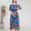 Đầm Chiffon cổ bẹt hở vai DCHIM1 - DCF3414 - Ảnh 2