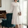 Đầm kate thêu DKTT6228