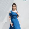 Đầm kiểu Hàn bèo đổ vai D0520 - Ảnh 2