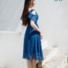 Đầm kiểu Hàn bèo đổ vai D0520 - Ảnh 3