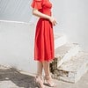 Đầm kiểu Hàn bèo đổ vai D0520 - Ảnh 5