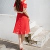 Đầm kiểu Hàn bèo đổ vai D0520 - Ảnh 6
