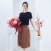 Áo kiểu ren pha chiffon AKR32 - Ảnh 3
