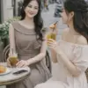 Đầm tơ cổ tròn DTT30 - Ảnh 3